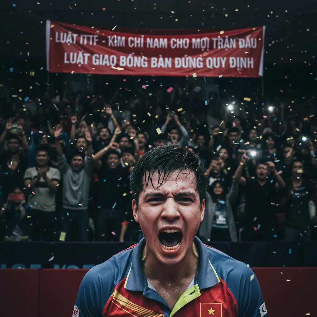 Luật giao bóng bàn - Tung bóng thẳng đứng tối thiểu 16cm